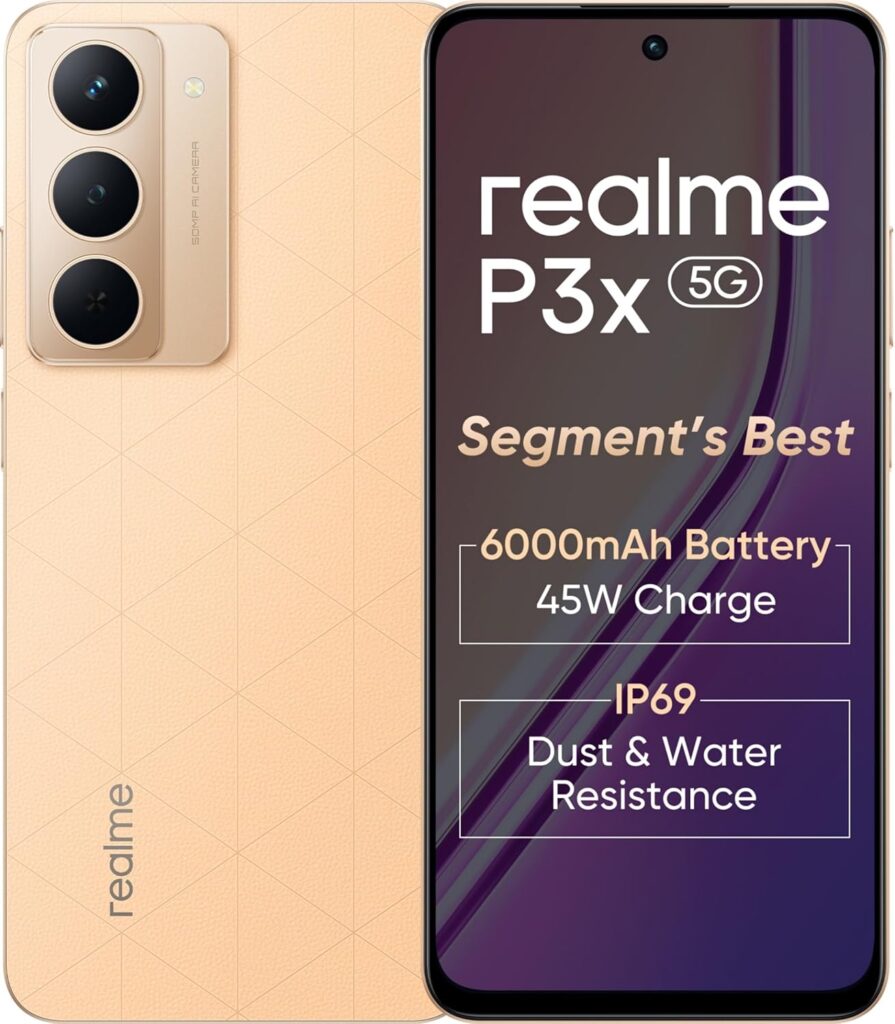 realme P3x 5G Stellar Pink, 8GB RAM, 128GB Storage 50MP, 2MP Dual Rear Camera 8MP Front Camera Smartphone Under Rs 15,000
