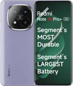 REDMI Note 14 Pro+ 5G Phantom Purple 8MP, 50MP, 50MP Triple Rear camera 20MP Front Camera Mobile Phone Under Rs 30,000