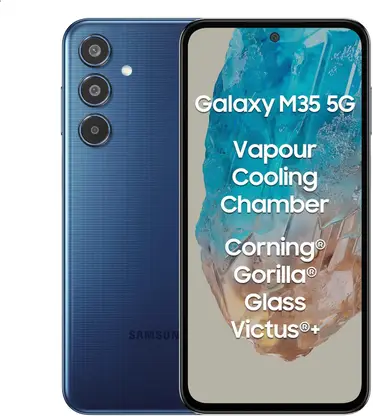 Samsung Galaxy M35 5G Moonlight Blue 50MP, 8MP, 2MP Triple Rear Camera 13MP Front Camera Mobile Phone Under Rs 20,000