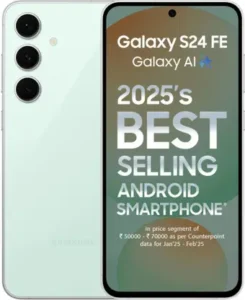 Samsung Galaxy S24 FE 5G Mint 8MP, 12MP, 50MP Triple Rear camera 10MP Front Camera Smartphone Under Rs 40,000